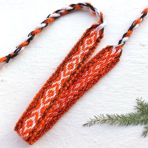 Boho Orange Woven Bracelet